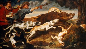domuz avı by Frans Snyders or Snijders