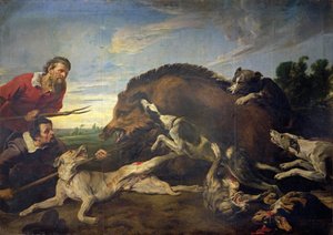 Yaban Domuzu Avı, 1640 dolayları by Frans Snyders or Snijders