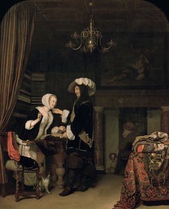 Dükkânda Süvari, 1660 by Frans van Mieris the Elder