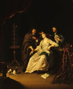 Baygın bir kıza bakan bir doktor, 1713 by Frans van the Younger Mieris