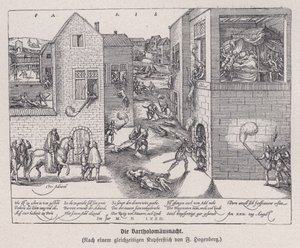 St Bartholomew Günü Katliamı, Paris, Fransa by Franz (after) Hogenberg