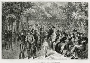 Prater: büyük geçit. Kollarz tarafından Viyana ve banliyölerini göstermek için gravür, M. Newlinski tarafından 1881