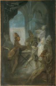 Tiyatro sahnesi (çocuklar asker mi oynuyor?) by Franz Anton Maulbertsch