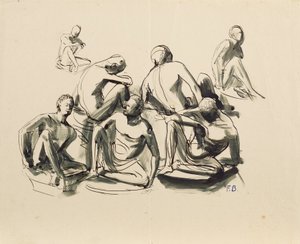 Yedi oturan genç by Franz Barwig d. Ä.