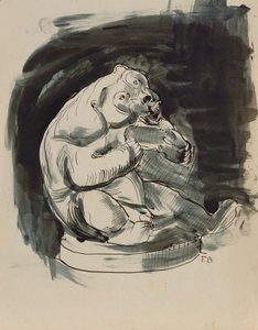 Malezya Ayı Oturan by Franz Barwig d. Ä.