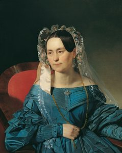 mavi elbiseli bayan