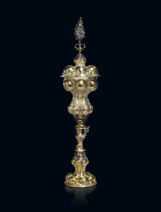 Parsel yaldızlı kap ve kapak, 1609-29 by Franz Fischer