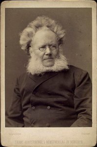 Henrik Ibsen, Norveçli oyun yazarı ve şair, 19. yüzyılın sonları veya 20. yüzyılın başlarında.