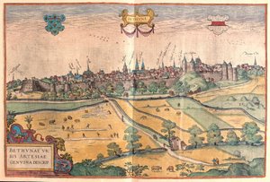 Bethune, Pas de Calais, Fransa (gravür by Franz Hogenberg