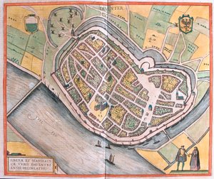 Deventer, Hollanda (gravür