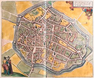 Douai, Fransa (gravür by Franz Hogenberg