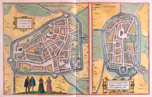 Franeker, Hollanda (gravür by Franz Hogenberg