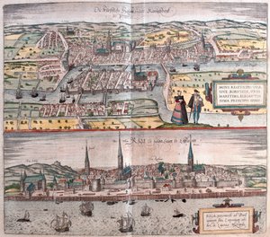 Kaliningrad, Rusya - Riga, Letonya (gravür by Franz Hogenberg