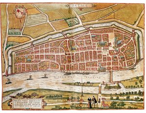 Bremen Haritası (gravür by Franz Hogenberg