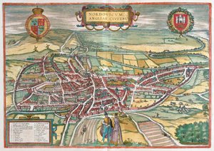 Norwich - Büyük Britanya (gravür by Franz Hogenberg