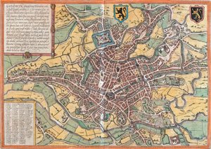 Gent Planı (Gandauum), Belçika (gravür by Franz Hogenberg