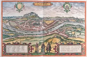 Salzburg, Avusturya (gravür by Franz Hogenberg