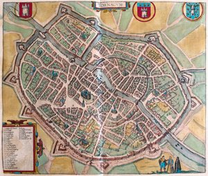 Tournai, Belçika (gravür by Franz Hogenberg