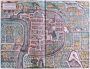 Trento, İtalya (gravür by Franz Hogenberg