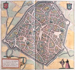 Valenciennes, Fransa (gravür by Franz Hogenberg