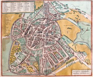 Vicenza, İtalya (gravür by Franz Hogenberg