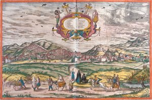 Granada, İspanya'nın görünümü (gravür