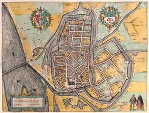 Zutphen, Hollanda (gravür by Franz Hogenberg