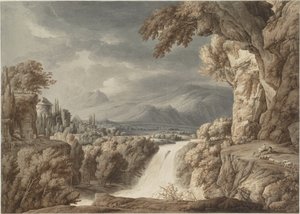 Şelale, c ile kahramanca manzara. 1790.