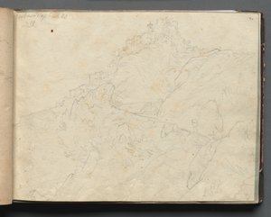 Roma ve Çevresinden Görünümler Albümü, Peyzaj Çalışmaları, sayfa 04a: "Cervera" by Franz Johann Heinrich Nadorp