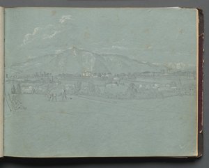 Roma ve Çevresi Manzaralı Albüm, Peyzaj Çalışmaları, sayfa 10a: Roma Manzarası by Franz Johann Heinrich Nadorp