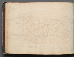 Roma ve Çevresi Manzaralı Albüm, Peyzaj Çalışmaları, sayfa 16b: Roma Manzarası. by Franz Johann Heinrich Nadorp