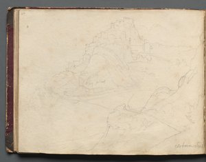 Roma ve Çevresi Manzaralı Albüm, Peyzaj Çalışmaları, sayfa 20b: Cervera. by Franz Johann Heinrich Nadorp