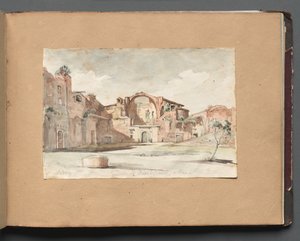 Roma ve Çevresi Manzaralı Albüm, Peyzaj Çalışmaları, sayfa 22a: "Terme di Diocleziano, Roma"