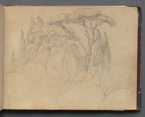 Roma ve Çevresi Manzaralı Albüm, Peyzaj Çalışmaları, sayfa 29a: Peyzaj Çalışması. by Franz Johann Heinrich Nadorp