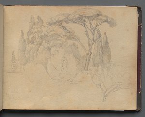 Roma ve Çevresi Manzaralı Albüm, Peyzaj Çalışmaları, sayfa 29a: Peyzaj Çalışması by Franz Johann Heinrich Nadorp