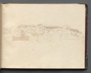 Roma ve Çevresi Manzaralı Albüm, Peyzaj Çalışmaları, sayfa 30a: Roma Panoramik Görünümü by Franz Johann Heinrich Nadorp