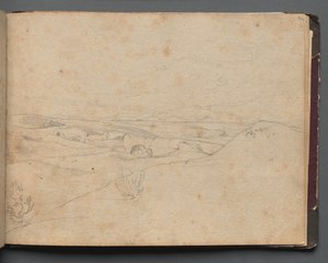 Roma ve Çevresi Manzaralı Albüm, Peyzaj Çalışmaları, sayfa 40a: Roma Manzarası. by Franz Johann Heinrich Nadorp