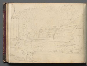 Roma ve Çevresi Manzaralı Albüm, Peyzaj Çalışmaları, sayfa 48b: Roma Manzarası. by Franz Johann Heinrich Nadorp
