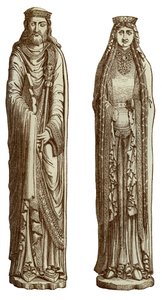 Clovis I ve Clotilde karısı, 12. yüzyıl, 1870 by Franz Kellerhoven