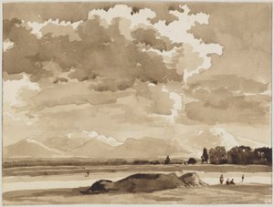 Kochel yakınlarındaki manzara by Franz Kobell
