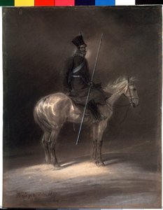 At sırtında Kazak. At sırtında Kazak. Franz Kruger