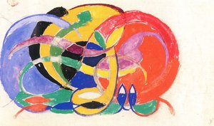 Soyut kompozisyon by Franz Marc