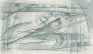 Bir kırlangıç by Franz Marc