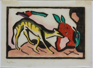 Efsanevi yaratık by Franz Marc