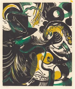 Genesis II Yaratılış Hikayesi II, 1914. by Franz Marc