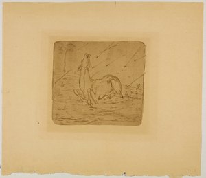 Almanca: Ölen geyik by Franz Marc
