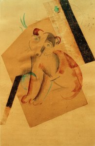 bekleyen köpek by Franz Marc