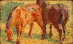 Küçük at resmi by Franz Marc