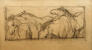 Lenggries at çalışması (at çalışması) by Franz Marc