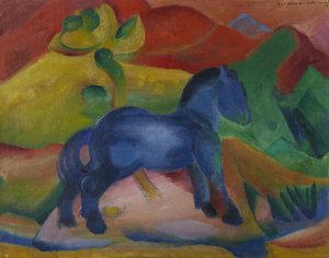 Küçük Mavi At Çocuk resmi, 1912. by Franz Marc